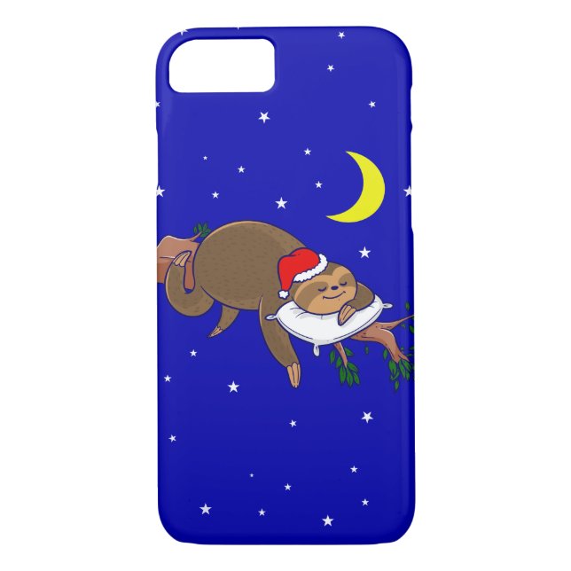 Funda De Case-Mate Para iPhone santa claus sloth xmas (Reverso)