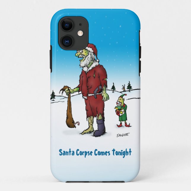 Funda De Case-Mate Para iPhone Santa Corpse Funny Zombie Personalizado (Reverso)