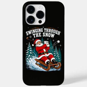 Funda Para iPhone 14 Pro Max De Case-Mate Santa jugando golf Feliz Navidad golfista