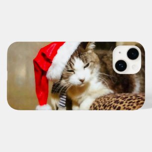 Funda Para iPhone 14 De Case-Mate Santa Kitty Painterly