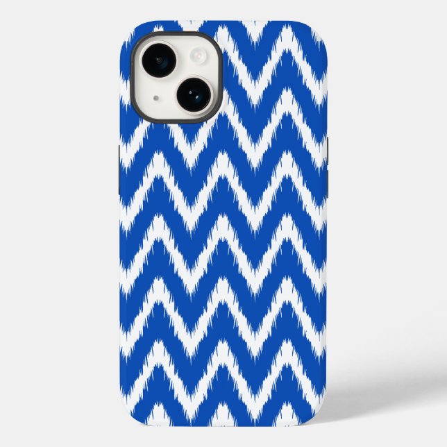 Funda De Case-Mate Para iPhone Sapphire Asian Moods Ikat Chevrons (Reverso )