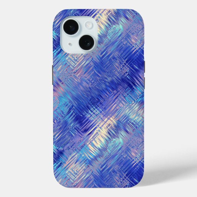 Funda De Case-Mate Para iPhone Sapphire Blue Scribled Textura (Reverso )