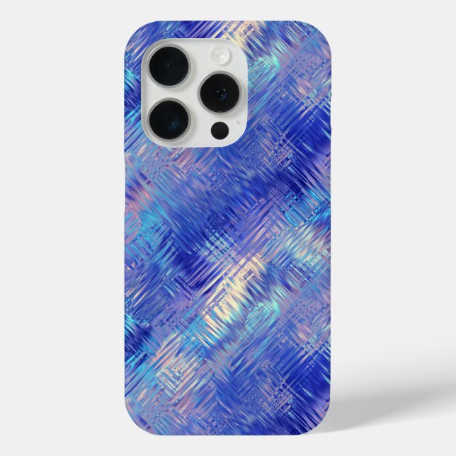 Funda De Case-Mate Para iPhone Sapphire Blue Scribled Textura (Reverso )