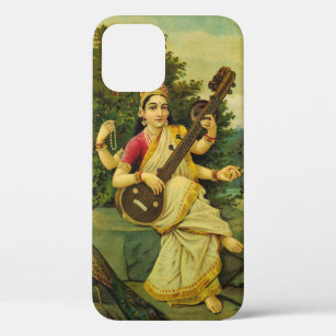 Funda Para iPhone 12 Saraswati, diosa de la música de Raja Ravi Varma
