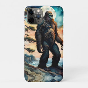 Funda Para iPhone 11 Pro Sasquatch de pie en la cresta que domina el océano