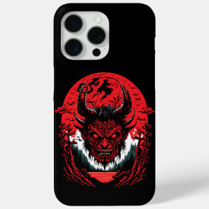 Funda Para iPhone 15 Pro Max Satan Evil Face   Diseño gráfico de cabeza de demo