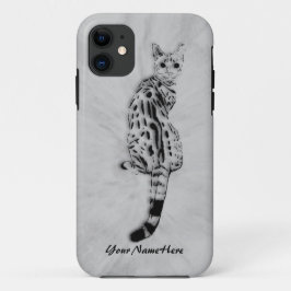 Funda Para iPhone 11 Savannah Cat Personal iPhone 5 Funda