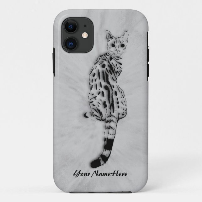 Funda De Case-Mate Para iPhone Savannah Cat Personal iPhone 5 Funda (Reverso)