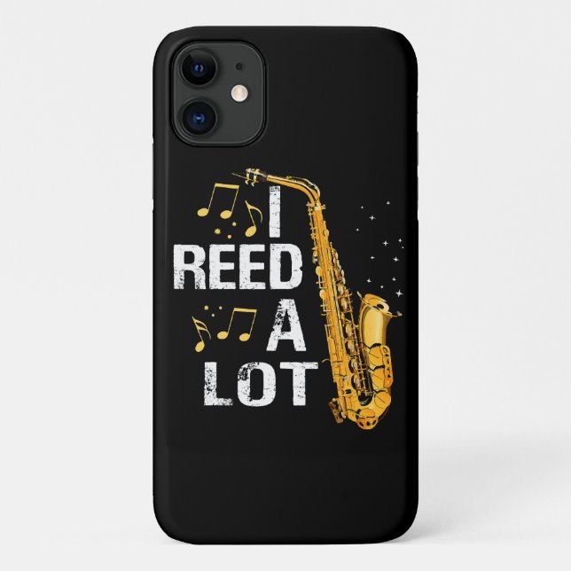 Funda De Case-Mate Para iPhone Saxofón gracioso (Reverso)