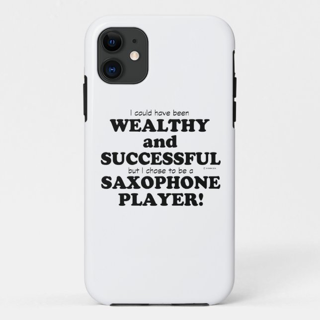 Funda De Case-Mate Para iPhone Saxofón rico y exitoso (Reverso)