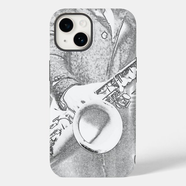 Funda De Case-Mate Para iPhone saxofonista (Reverso )