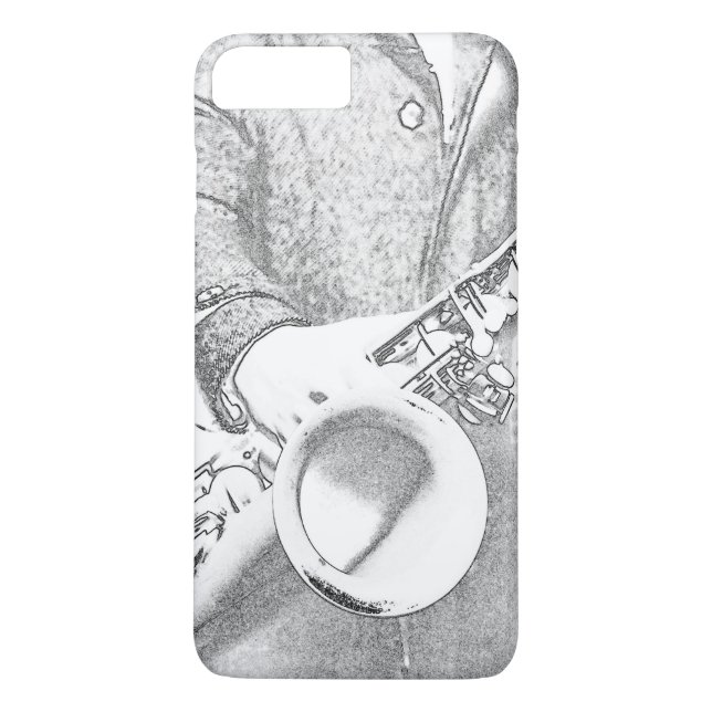 Funda De Case-Mate Para iPhone saxofonista (Reverso)