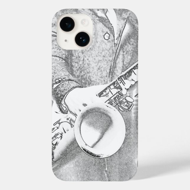 Funda De Case-Mate Para iPhone saxofonista (Reverso )