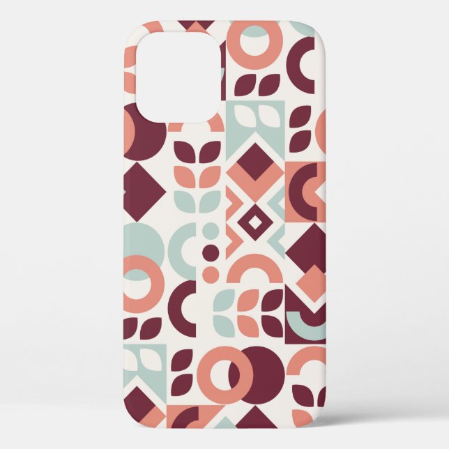 Funda De Case-Mate Para iPhone Scandinavian pattern design. Simple modern retro b (Reverso )