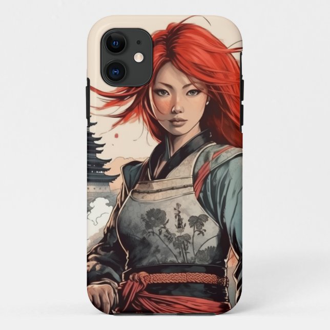 Funda De Case-Mate Para iPhone Scarlet Blossom Samurai (Reverso)