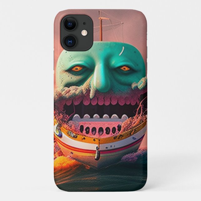 Funda De Case-Mate Para iPhone Scary Boat (Reverso)