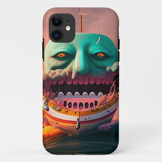 Funda De Case-Mate Para iPhone Scary Boat (Reverso)