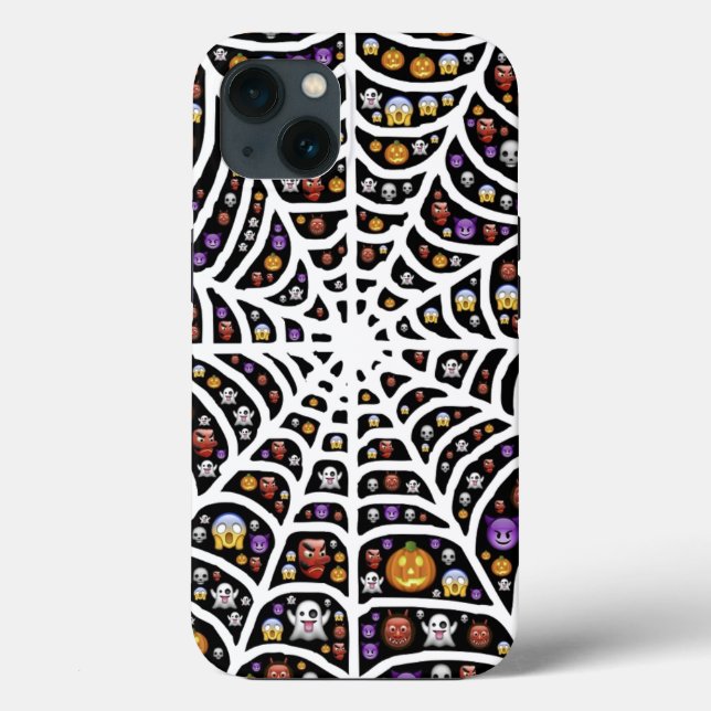Funda De Case-Mate Para iPhone Scary Spooky Cobweb Collage (Reverso )