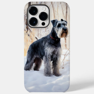 Funda Para iPhone 14 Pro Max De Case-Mate Schnauzer Deja que nieve Navidad