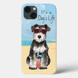 Funda Para iPhone 13 Schnauzer en miniatura de verano