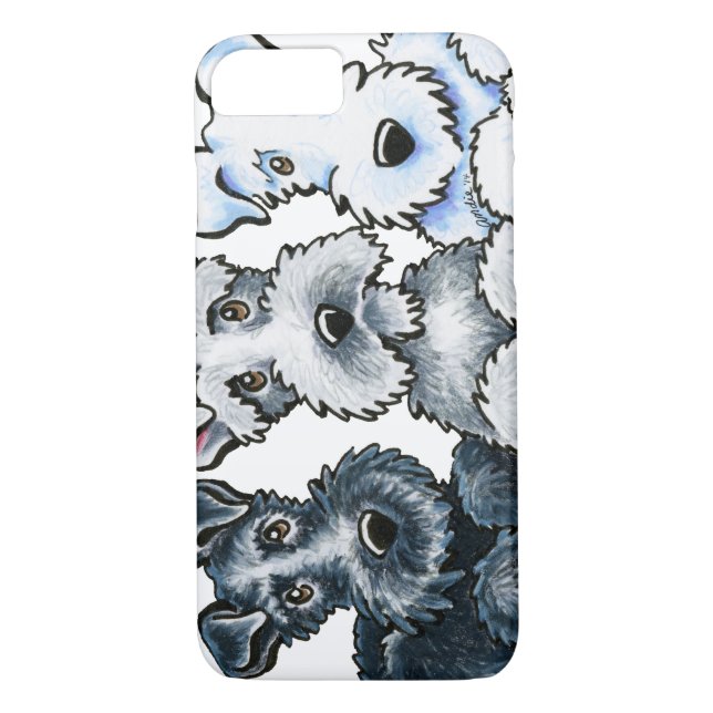 Funda De Case-Mate Para iPhone Schnauzers sólidos (Reverso)