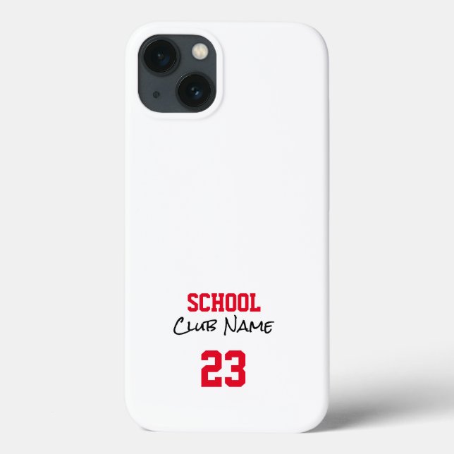 Funda De Case-Mate Para iPhone School Name Club Band Year Colours Spirit Fun (Reverso)