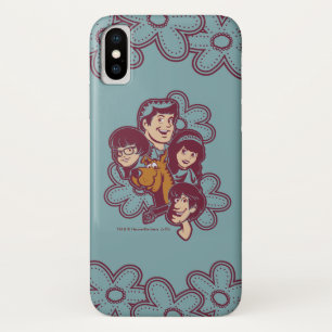 Funda Para iPhone X Scooby-Doo de flores paisas y la pandilla