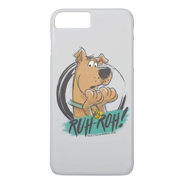 Funda De Case-Mate Para iPhone Scooby-Doo "¡Ruh Roh!" Esbozo de marcadores (Reverso)