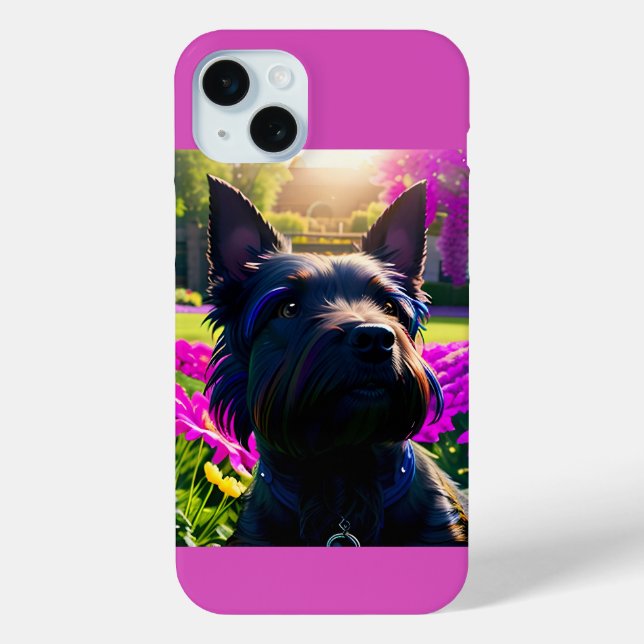 Funda De Case-Mate Para iPhone Scottie Terrier Puppy (Reverso )