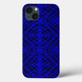 Funda Para iPhone 13 Scribe simple | Tejido Espejo | Azul |