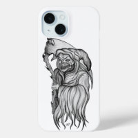 Scythe man - La muerte diseño blanco y negro