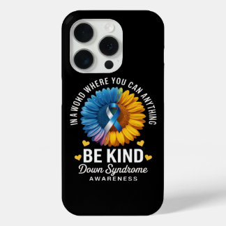 Funda Para iPhone 15 Pro Sé Amable Conciencia del Síndrome de Down