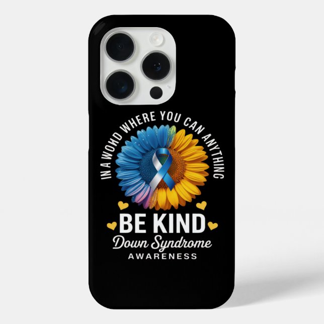 Funda De Case-Mate Para iPhone Sé Amable Conciencia del Síndrome de Down (Reverso )