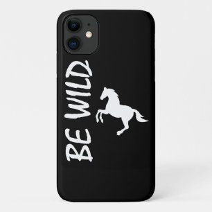 Funda Para iPhone 11 Sé Fuerte-Salvaje y Caballo Decorativo