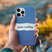 se ha ido a surfear, al azul