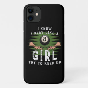 Funda Para iPhone 11 Sé que juego como una chica, trata de mantener el 
