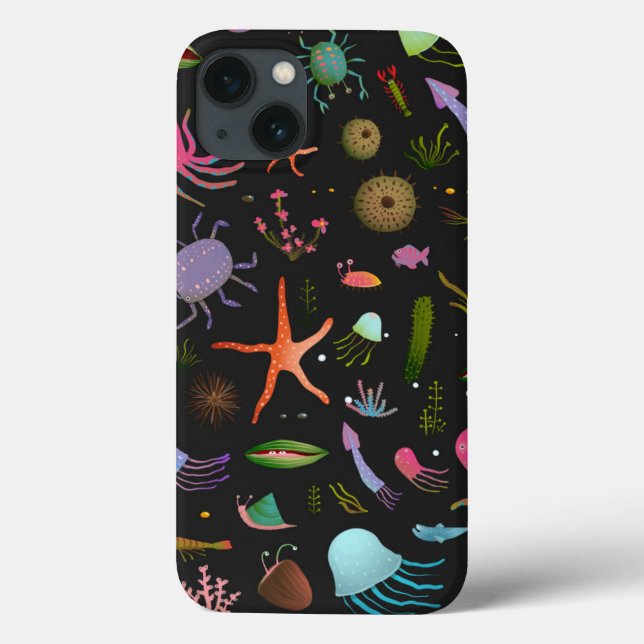 Funda De Case-Mate Para iPhone Sea Critters Pattern (Reverso)