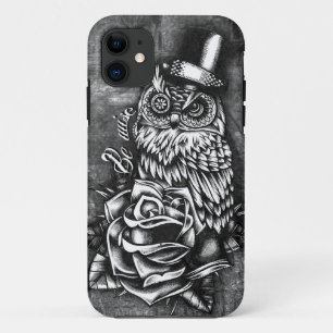 Funda Para iPhone 11 Sea ilustraciones sabias del búho del estilo del