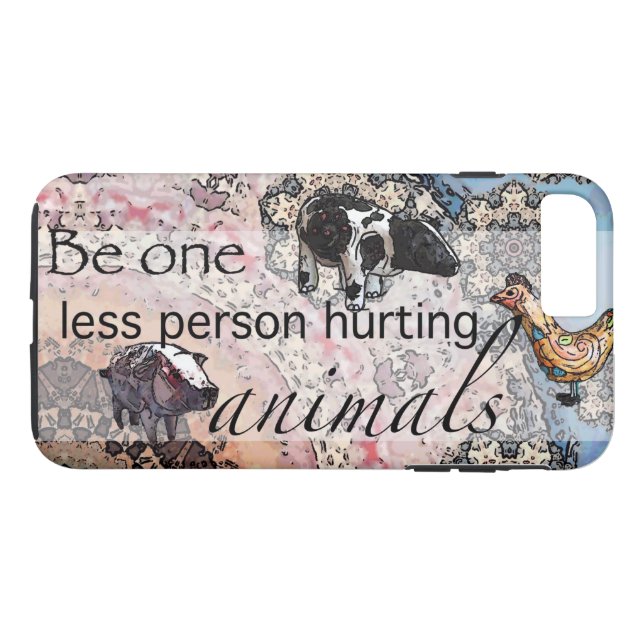 Funda De Case-Mate Para iPhone Sea uno menos persona que daña animales (Reverso (horizontal))