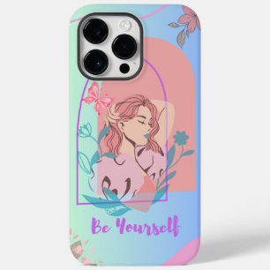 Funda Para iPhone 14 Pro Max De Case-Mate Sea usted mismo, mujer ilustracion estuche para iP