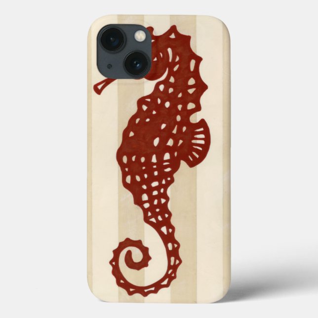 Funda De Case-Mate Para iPhone Seahorse Silhouette (Reverso)