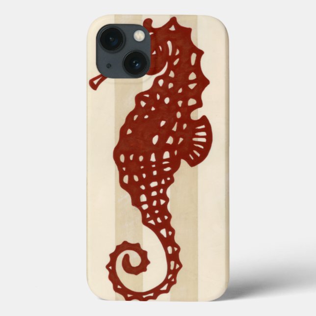 Funda De Case-Mate Para iPhone Seahorse Silhouette (Reverso)