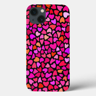 Funda Para iPhone 13 Seamles Colorful Hearts Pattern Love