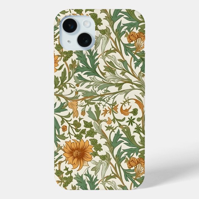 Funda De Case-Mate Para iPhone Seamless Arts and Crafts style repeating pattern (Reverso )