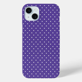 Funda Para iPhone 15 Mini Seamless  medium purple polka dot pattern