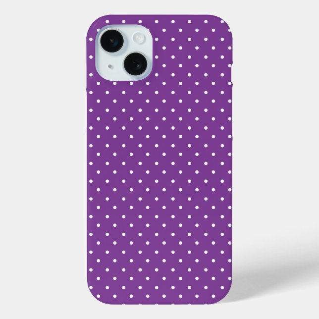 Funda De Case-Mate Para iPhone Seamless purple background polka dot pattern  (Reverso )