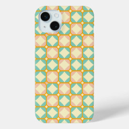 Funda Para iPhone 15 Mini Seamless retro pattern with rounded squares