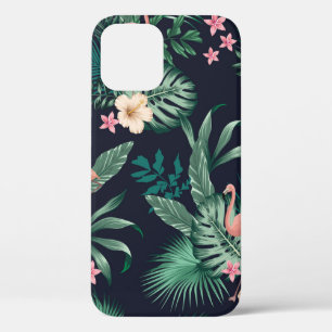 Funda Para iPhone 12  seamless tropical pattern with lush foliage, flow
