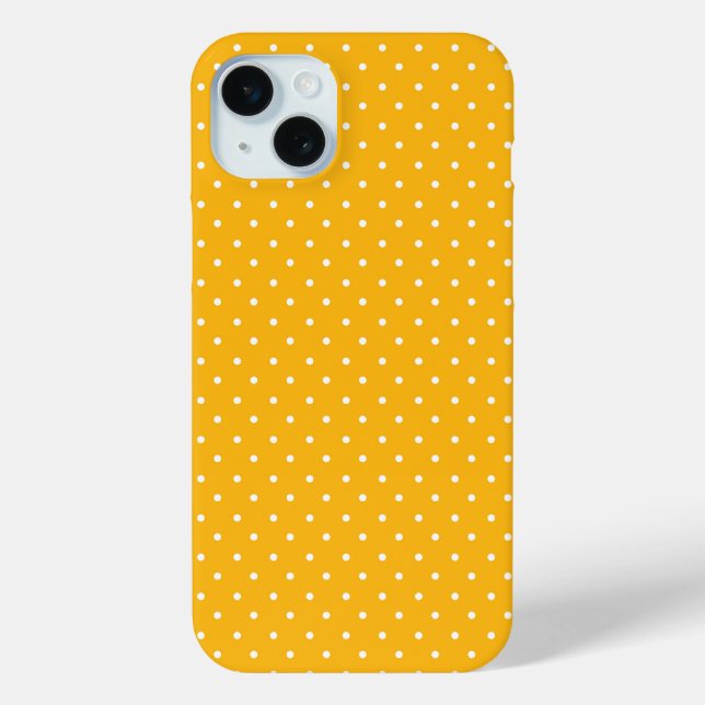 Funda De Case-Mate Para iPhone Seamless yellow-orange  polka dot  pattern  (Reverso )