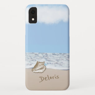 Funda Para iPhone XR Seashell Beach Monogramed